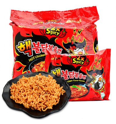 （5连包）韩国三养火鸡面*双倍辣（红袋） Instant Noddles 700g