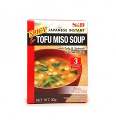 S&B 即食豆腐味噌汤3袋入（辣味）30g HOT Miso