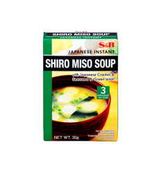 S&B 即食SHIRO味噌汤3袋 (白味噌) 30g HOT Miso