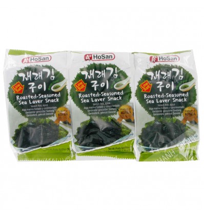 HOSAN 芥末味*即食海苔 4.5g*3 dried purple seaweed