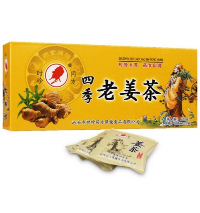 时珍同方 四季老姜茶 12小包 120g ginger tea