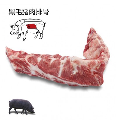 （U类只发特快和自配送）伊比利亚橡果园放养 黑毛猪*肉排骨（有点肥有橡果味） Iberic pork ribs 900g