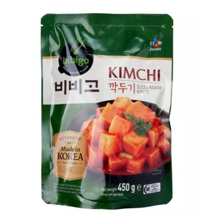 大包装！BIBIGO 韩国进口萝卜泡菜（冷藏）450G Kimchi